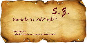 Serbán Zénó névjegykártya